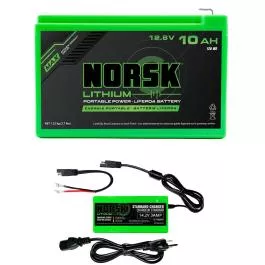 Norsk Lithium Lithium Battery with Charger - 12.8V 10Ah
