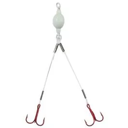 Northland Tackle Mini Predator Rig - Weighted - Mono - #8 - Treble Hook - Glo White