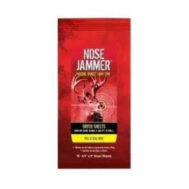 Nose Jammer Scent Elimination Dryer Sheets - 15 Pack