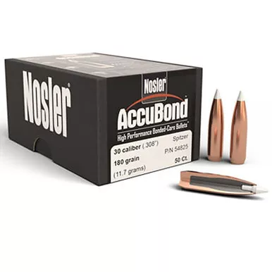 NOSLER 54825 30CAL 180GR ACCUBOND 50 CT.