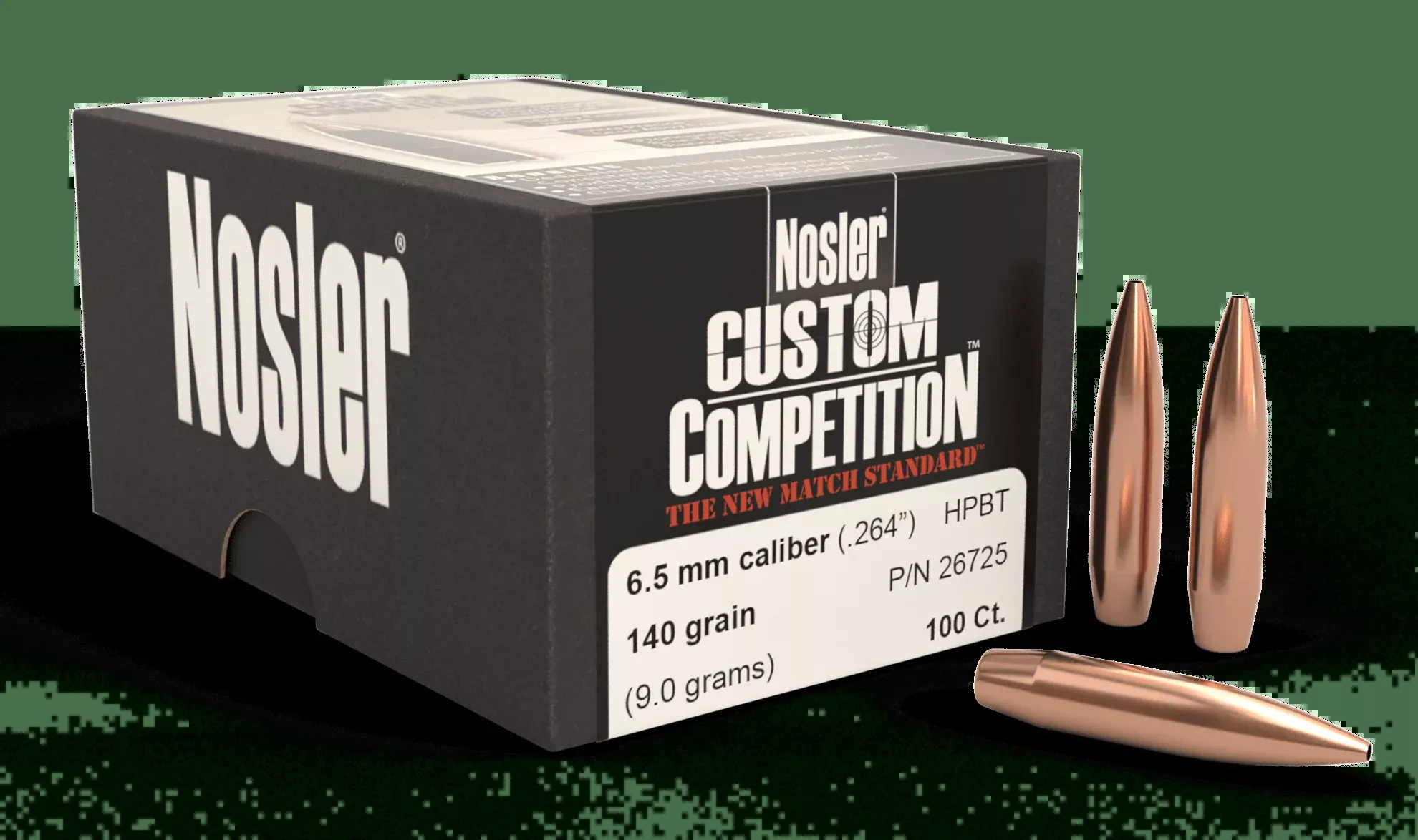 Nosler Custom Competition, Nos 26725 Cust Comp264 140Hpbt100
