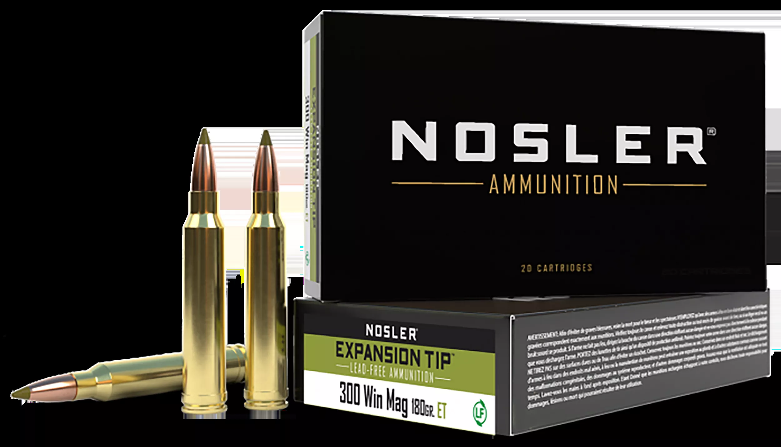 Nosler E-Tip 300 Win Mag 180 gr E-Tip Lead-Free 20 Bx