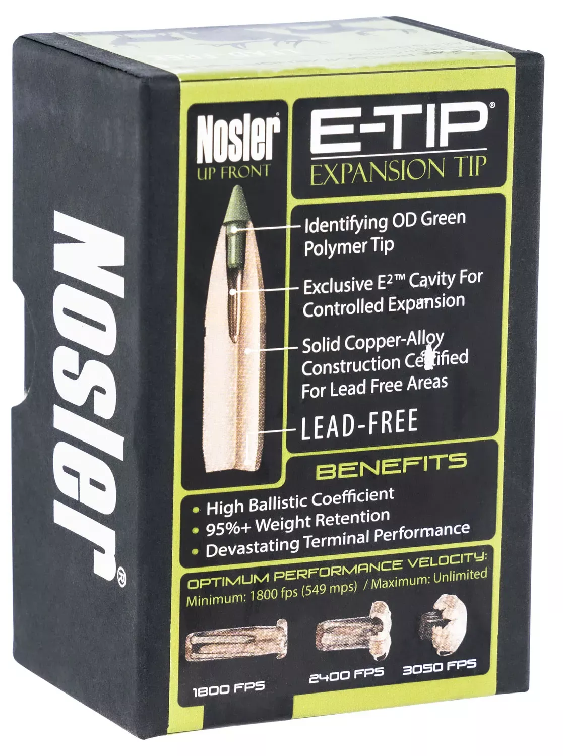 Nosler E-Tip6.5mm .264 120 GR Spitzer 50 Per Box