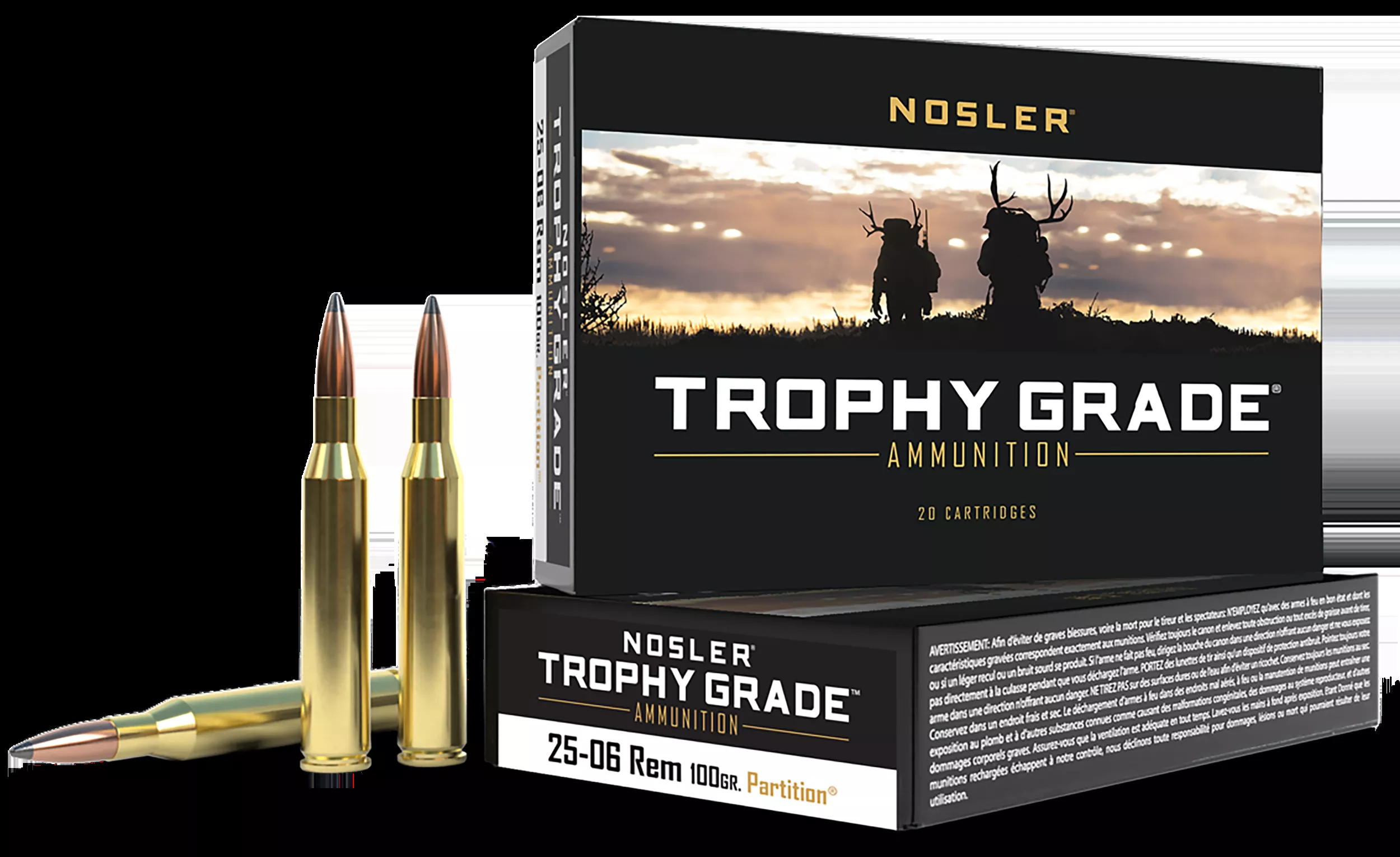 Nosler Trophy Grade 25-06 Rem 100 gr Partition (PT) 20 Bx