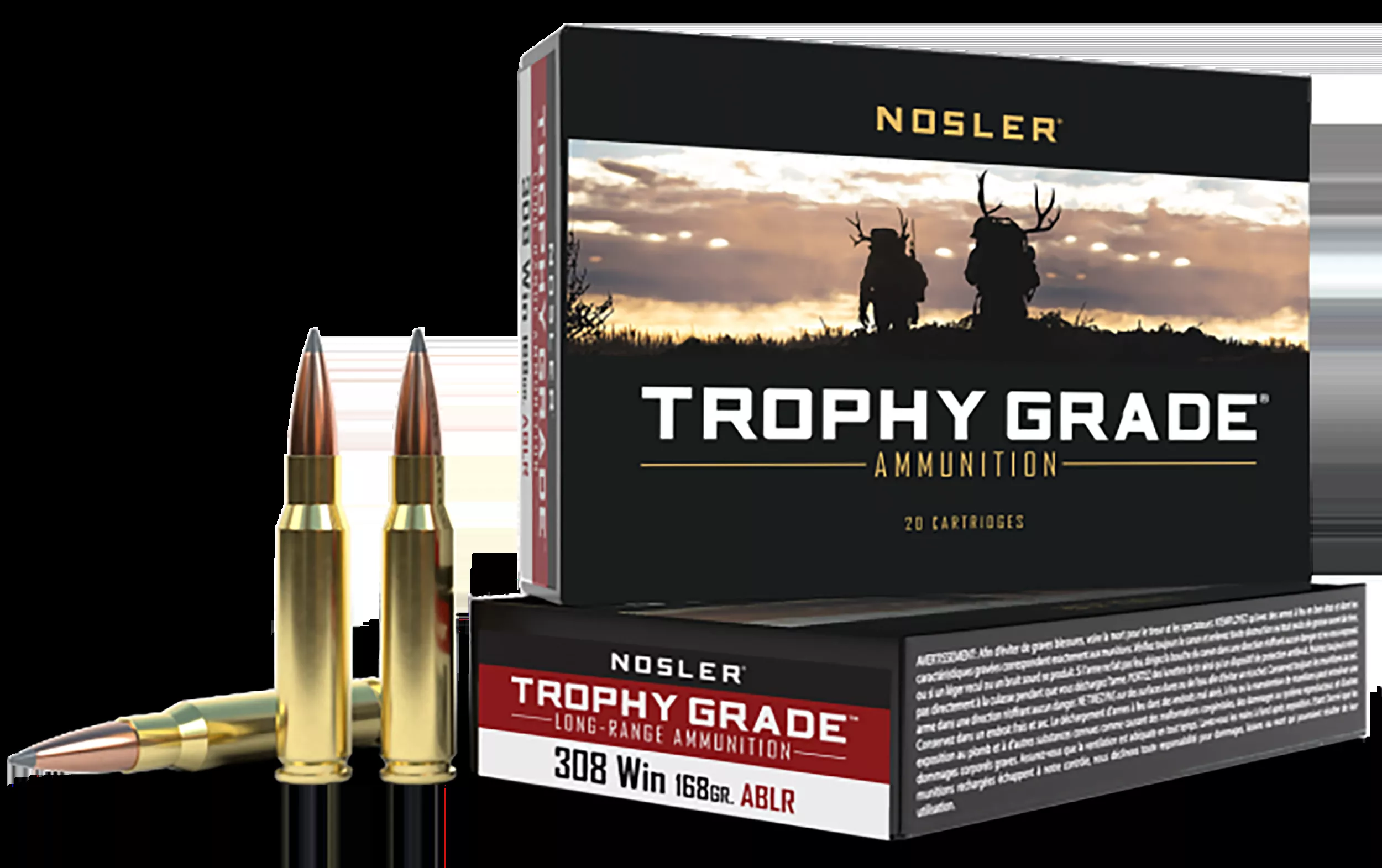 Nosler Trophy Grade Long Range 308 Win 168 gr AccuBond Long Range 20 Bx