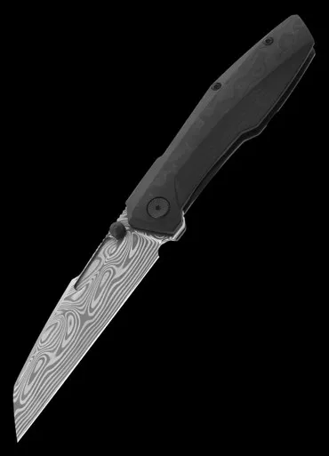 Null Raikou Damast Folding Knife
