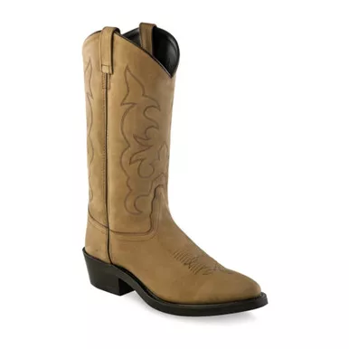 OLD WEST Men’s Narrow Round Toe Apache Cowboy Work Boots (TBM3011)