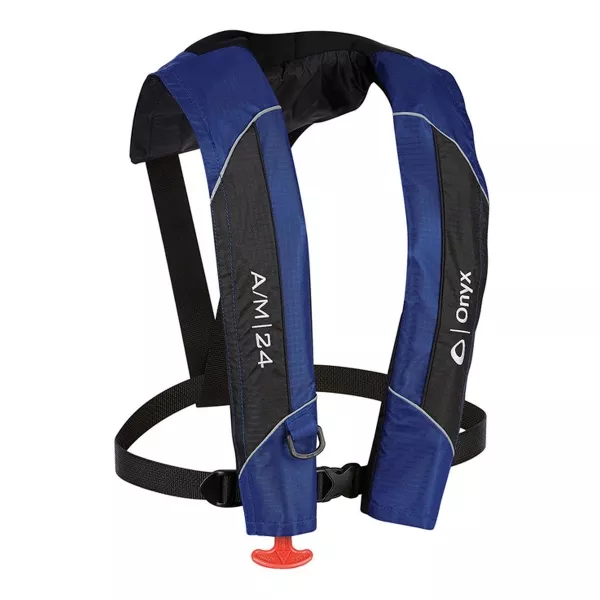 Onyx Outdoors A/M 24 Auto/Manual Life Jacket – Blue #01320B