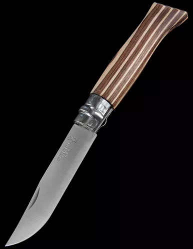 Opinel No. 08 Laminated Birch Brown Folding Knife