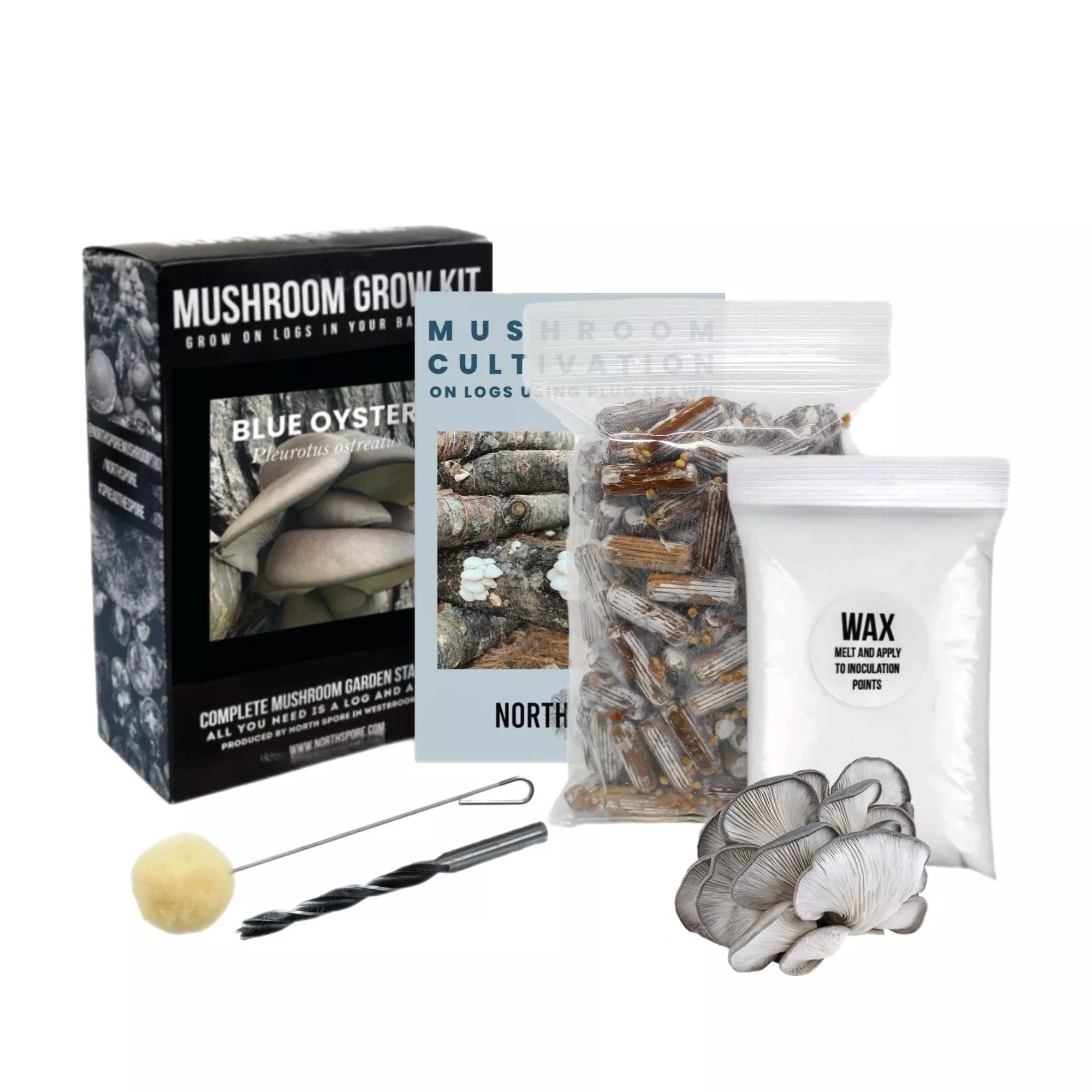 Organic Blue Oyster Mushroom Log Kit