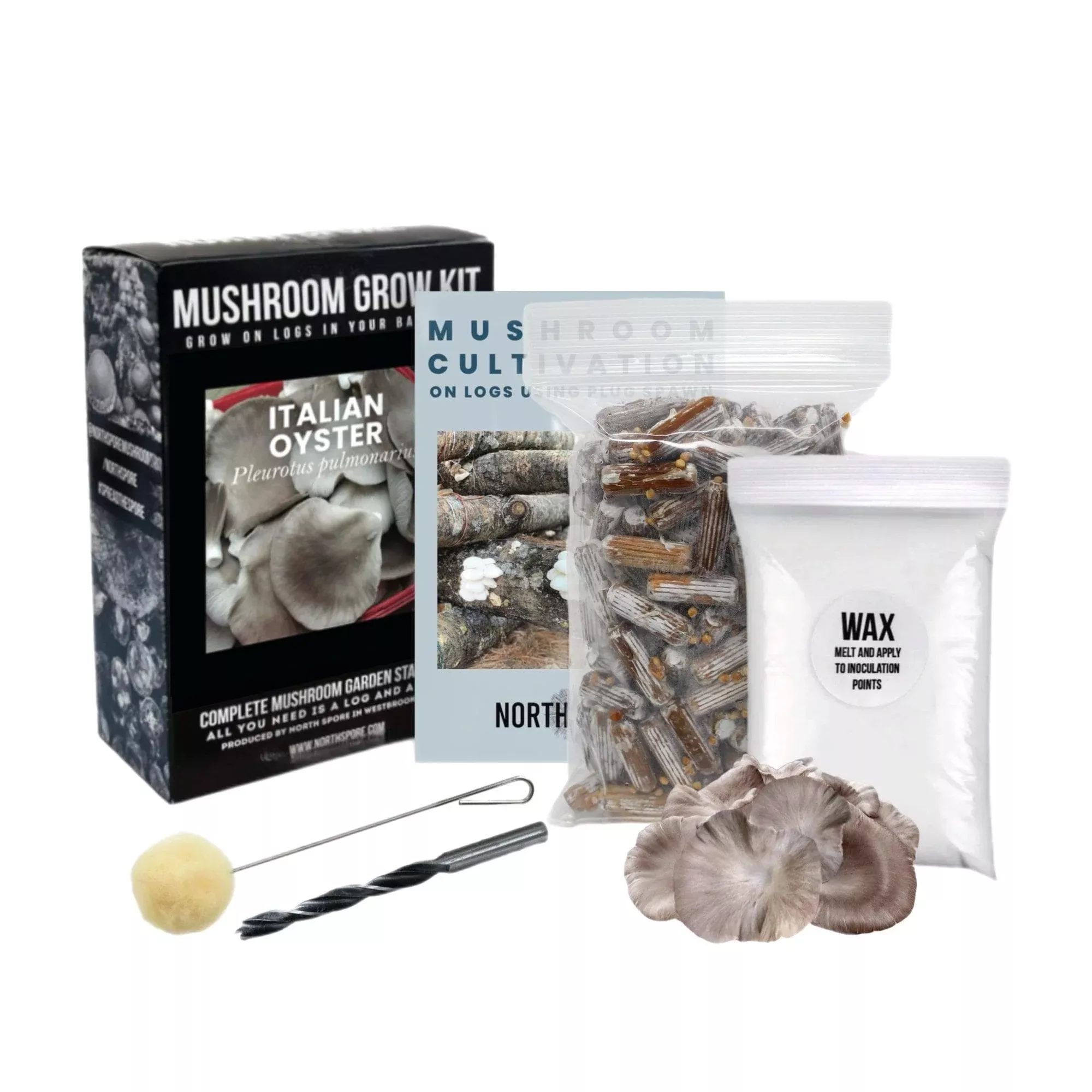 Organic Italian Oyster Mushroom Log Kit