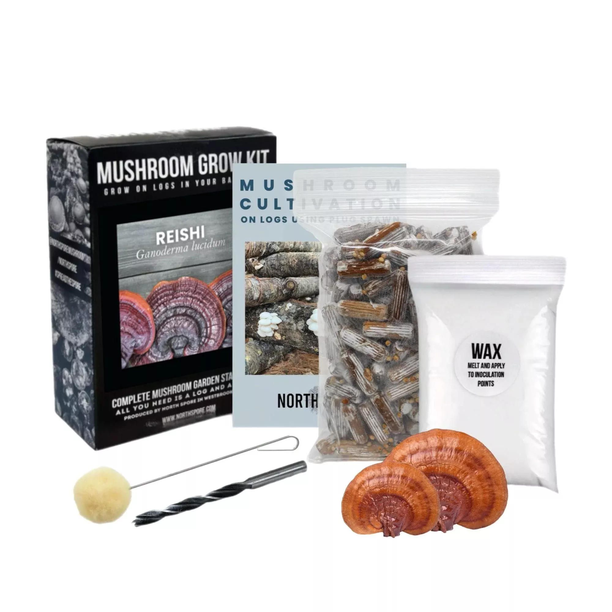 Organic Red Reishi Mushroom Log Kit
