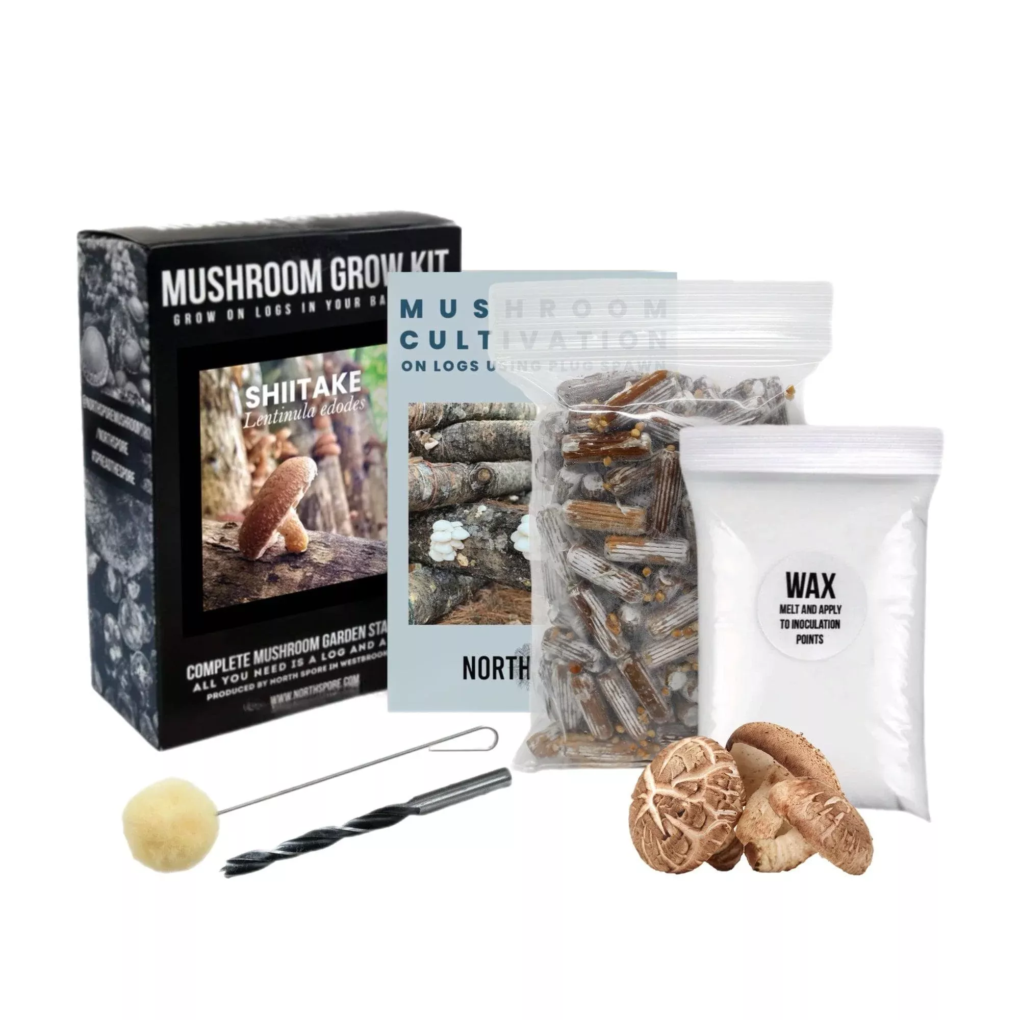 Organic Shiitake Mushroom Log Kit