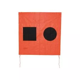 Orion Distress Flag, Black Sq & Black Ball 33' Orange US Coast Guard Approved