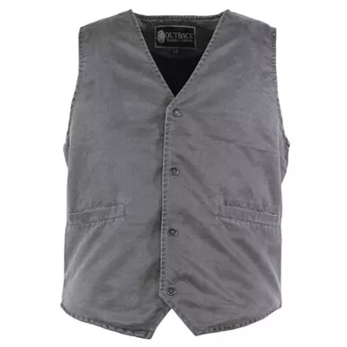 OUTBACK TRADING Men's Sebastian Iron Vest (29738-IRN)