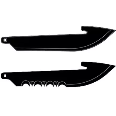 Outdoor Edge 2.5" Carry Drop Point Combo Black, 6 Blades