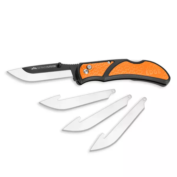 Outdoor Edge 3.0″ RazorEDC Lite Replaceable Blade Carry Knife – Orange #RLB30-30C
