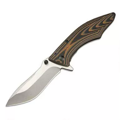 Outdoor Edge CQ-30 Medium Conquer Folding 3" Plain Edge 8CR13MOV G10 Handle