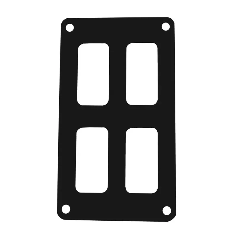 Pacer Switch Panel – 2 Switch2 Row – 3 x 4.75 – Black Powder Coated Aluminum