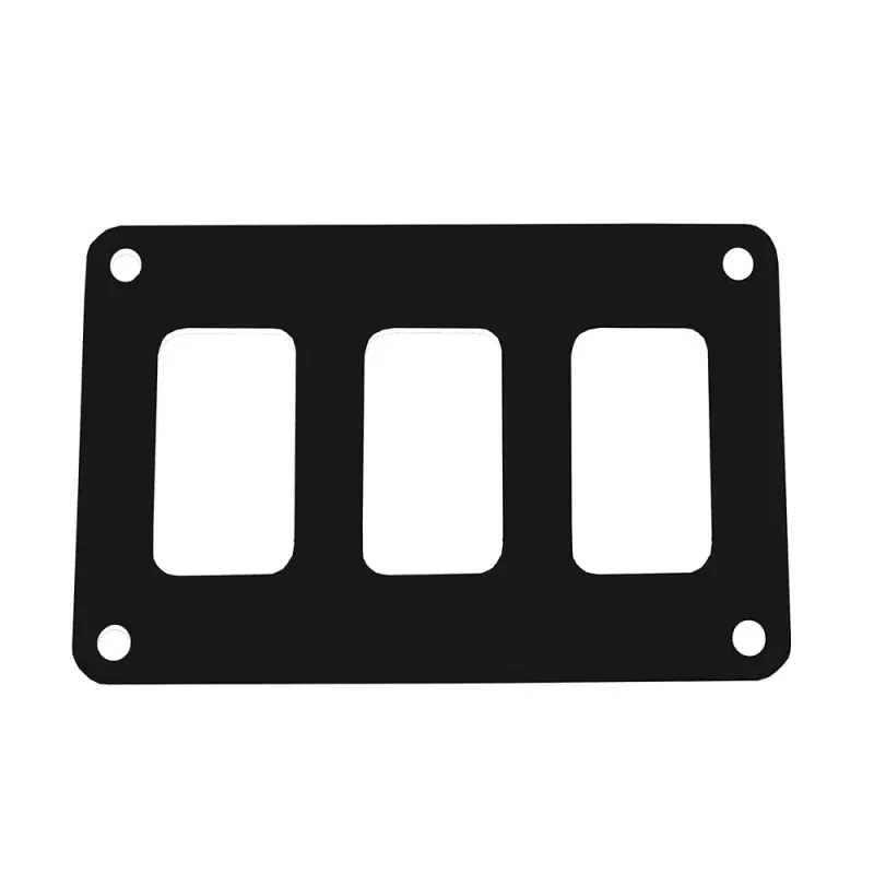 Pacer Switch Panel – 3 Switch1 Row – 4.25 x 2.75 – Black Powder Coated Aluminum