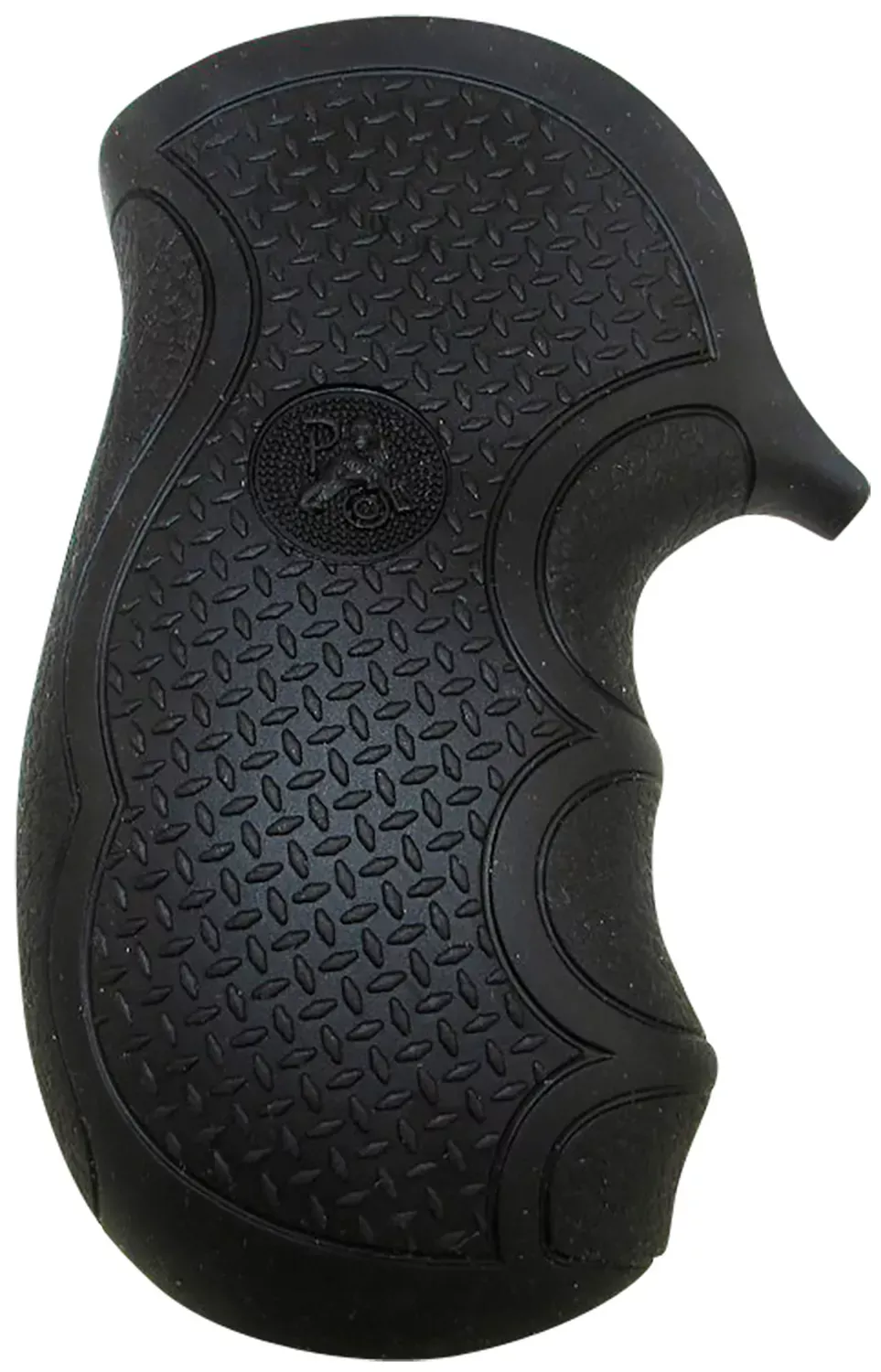 Pachmayr Diamond Pro Grip Diamond Checkering Black Rubber with Finger Grooves for Ruger LCR