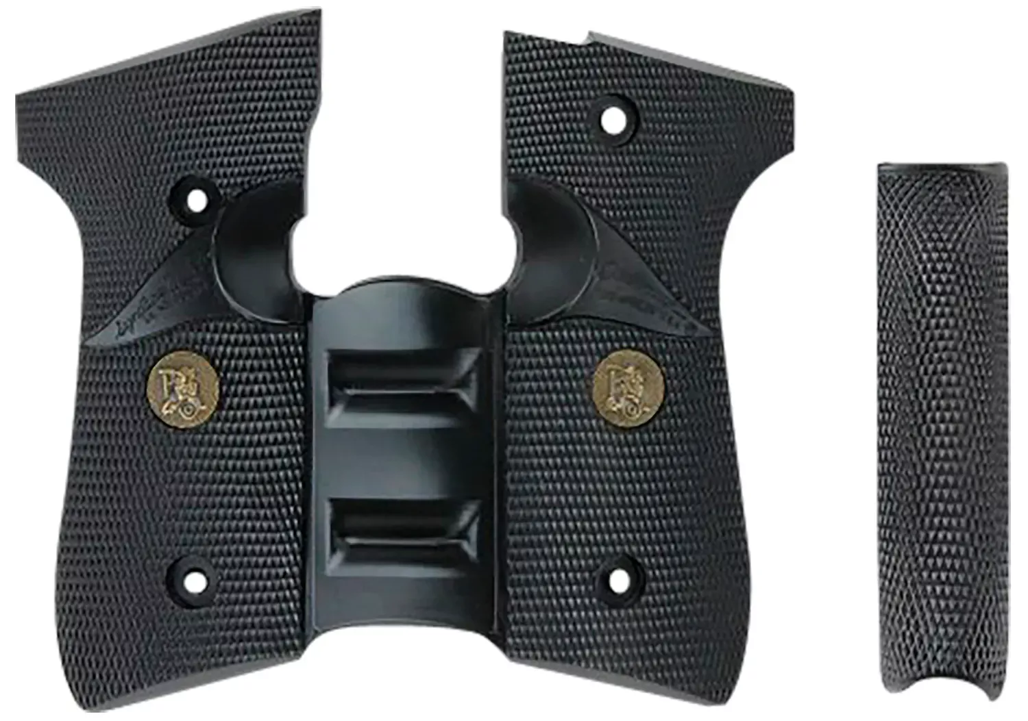 Pachmayr Signature Grip Wraparound Black Rubber with Backstrap & Finger Grooves for Beretta 92FS, 96FS