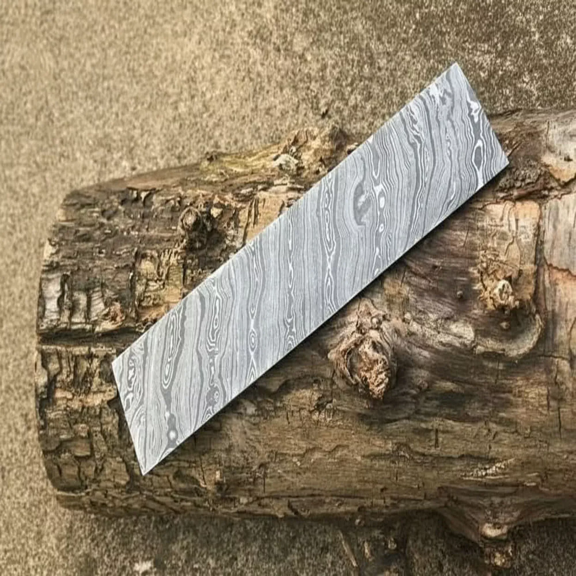 Palefire Billet Damascus Rod 10″ Premium Blade Blank Billet 25mm