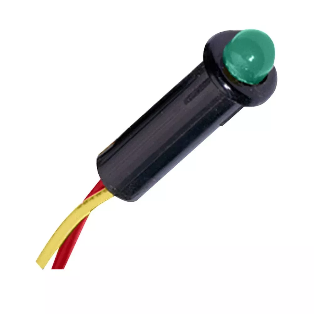 Paneltronics LED Indicator Light – Green – 12-14 VDC – 1/4″