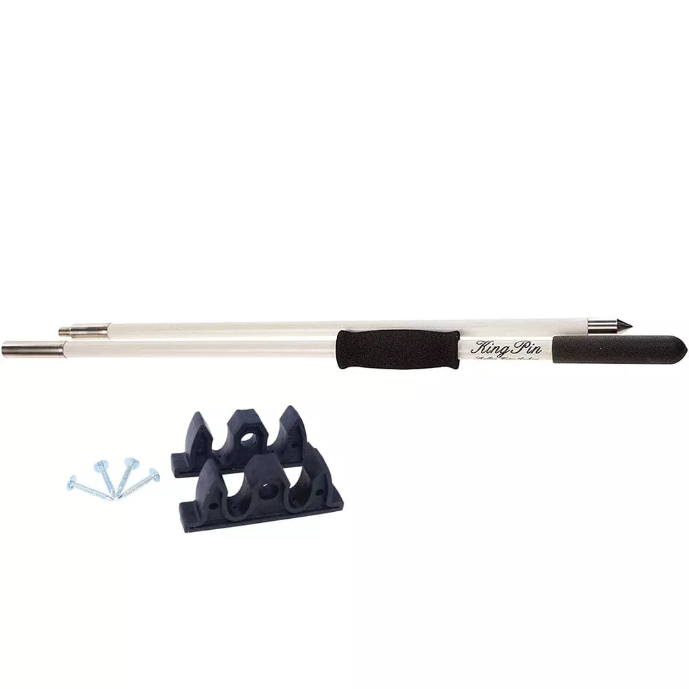 Panther 8′ King Pin Anchor Pole – 2-Piece – White