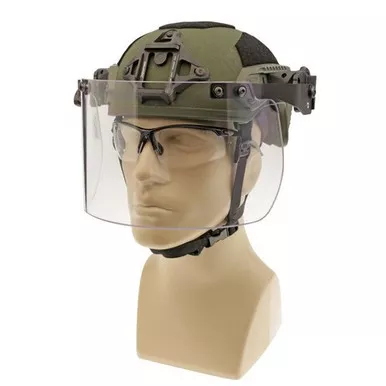 Paulson Manufacturing DK7-H.150-RU Tactical Face Shield, Rail Mount, United Shield Helmet Compatibility