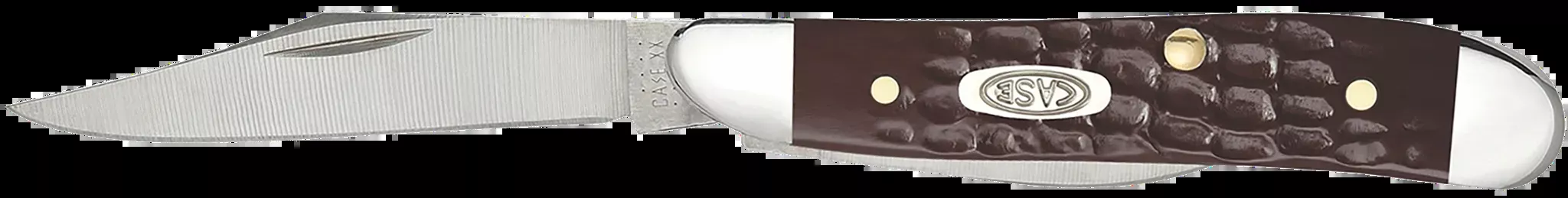 Peanut2.10″/1.53″ Clip Point/Pen Plain Folding Knife – Brown