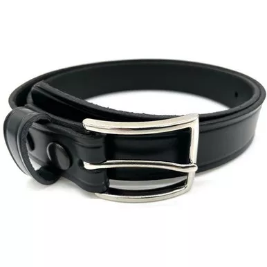 Perfect Fit 3000-CH 1.25" Garrison Belt with Chrome Buckle, Black
