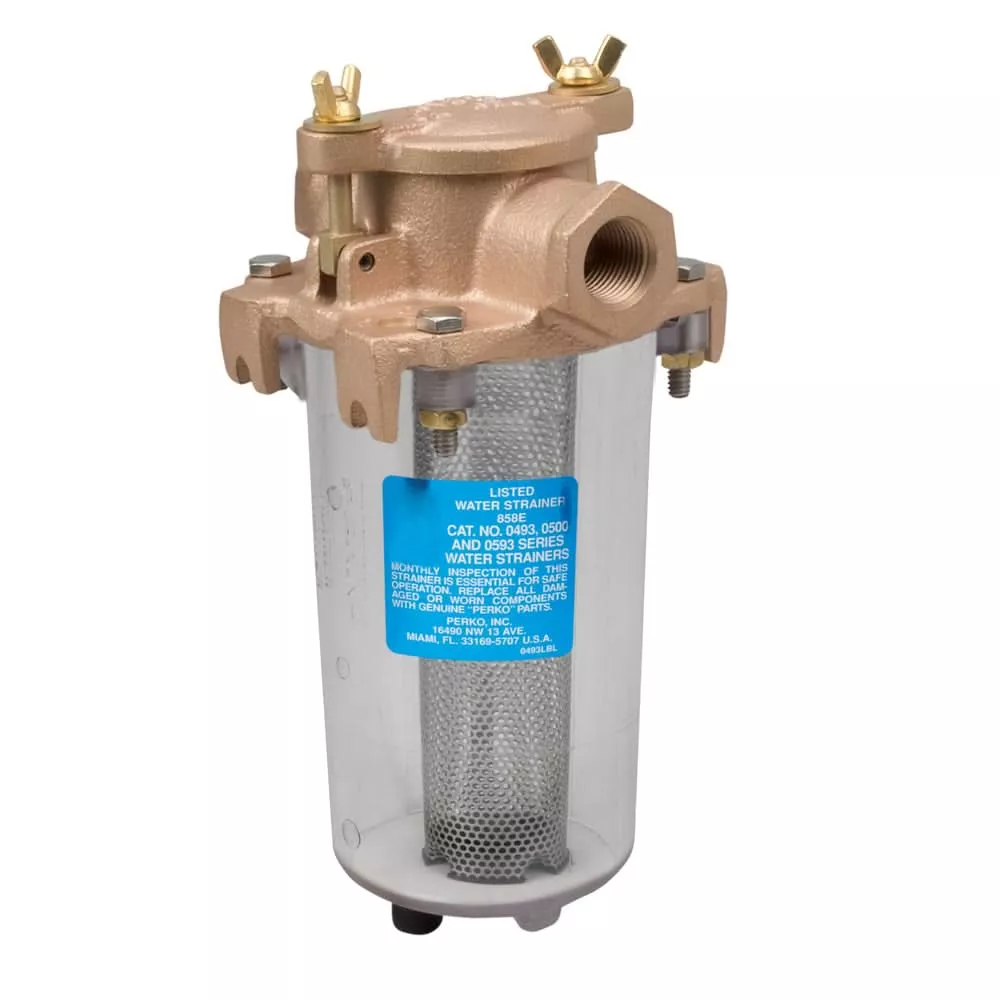 Perko Lightweight Intake Water Strainer – Clear Body – 1″ Pipe Size [0443006PLB]