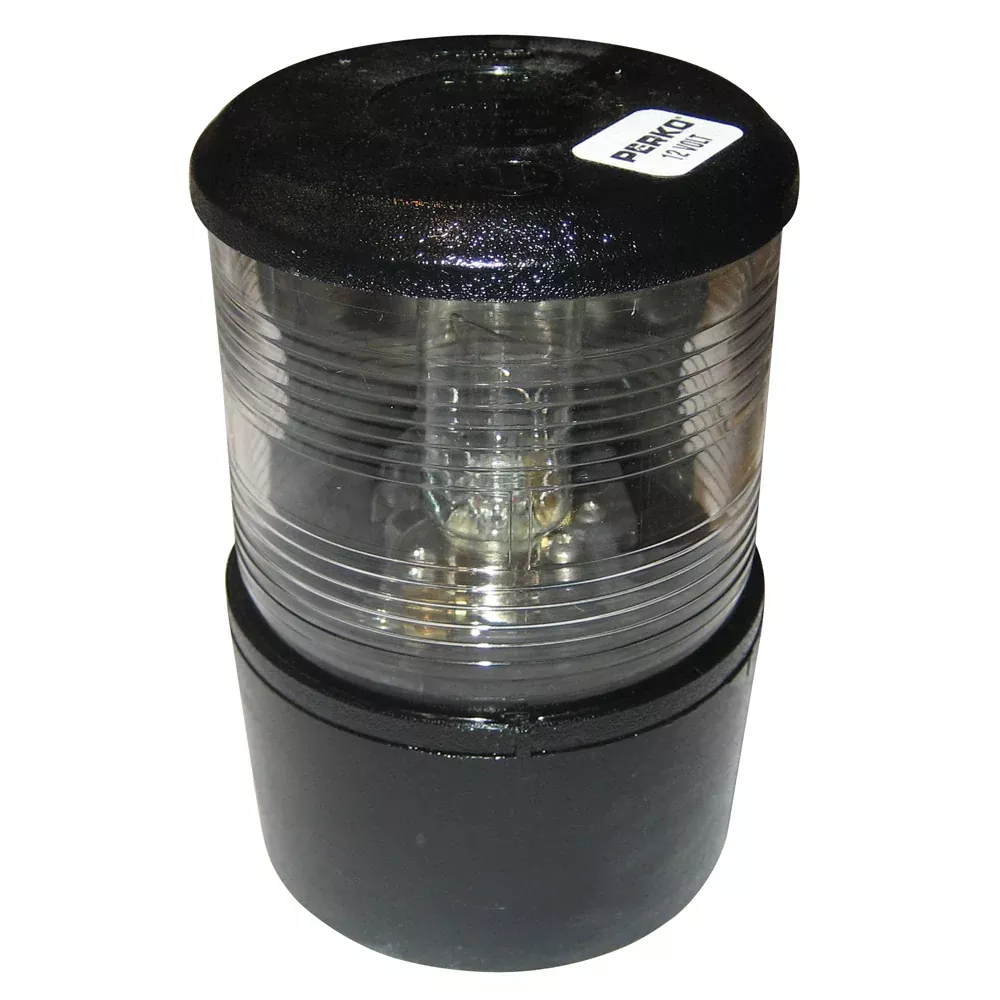 Perko Masthead Light f/Sail or Power Less Than 20M – 12VDC – Black Base Mount/White Light [0200MB0DP1]