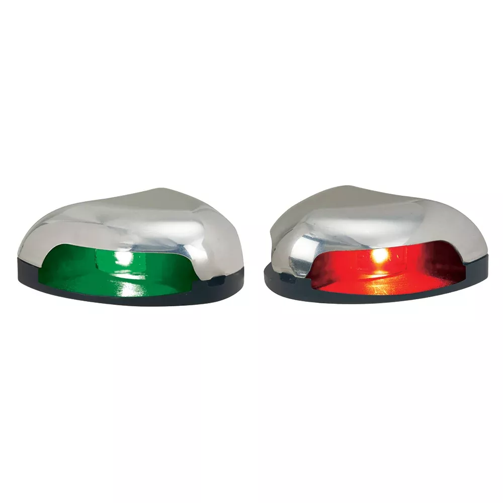 Perko Red/Green Horizontal Mount Side Light - Pair - Stainless Steel - 0626DP0STS