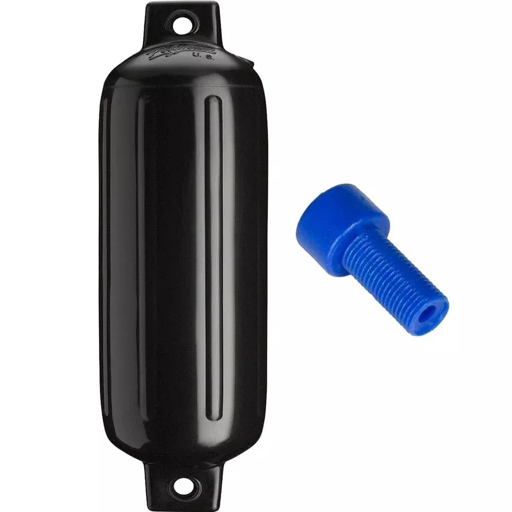 Polyform G-4 Twin Eye Fender 6.5″ x 22″ – Black w/Air Adapter