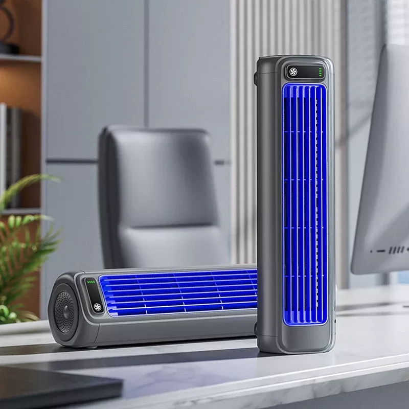 Portable Air Conditioner Fan Rechargeable Wall Mount Cooling Fan 2000mAh