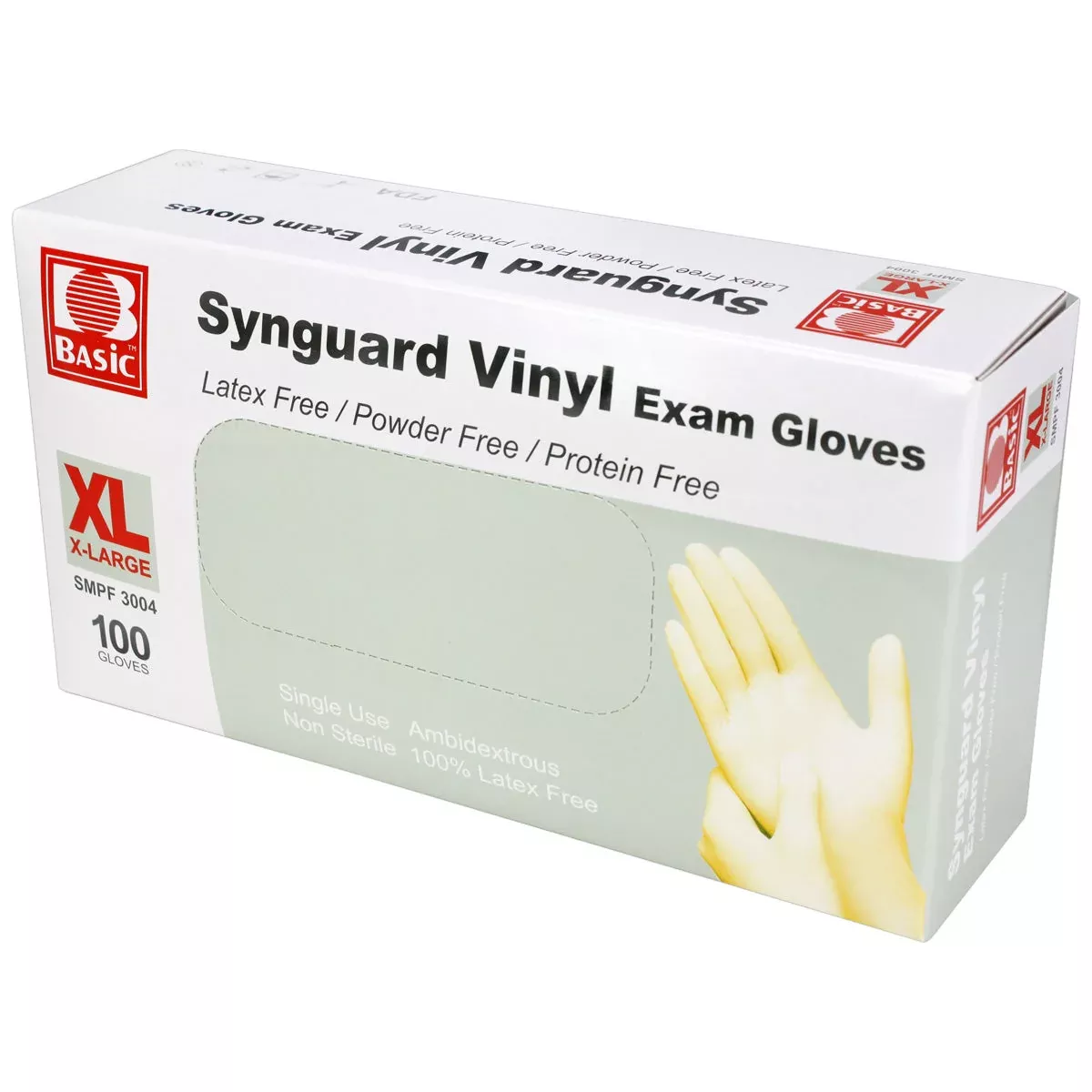 Powder Free Vinyl Exam Gloves – Extra Large, 100/Bx