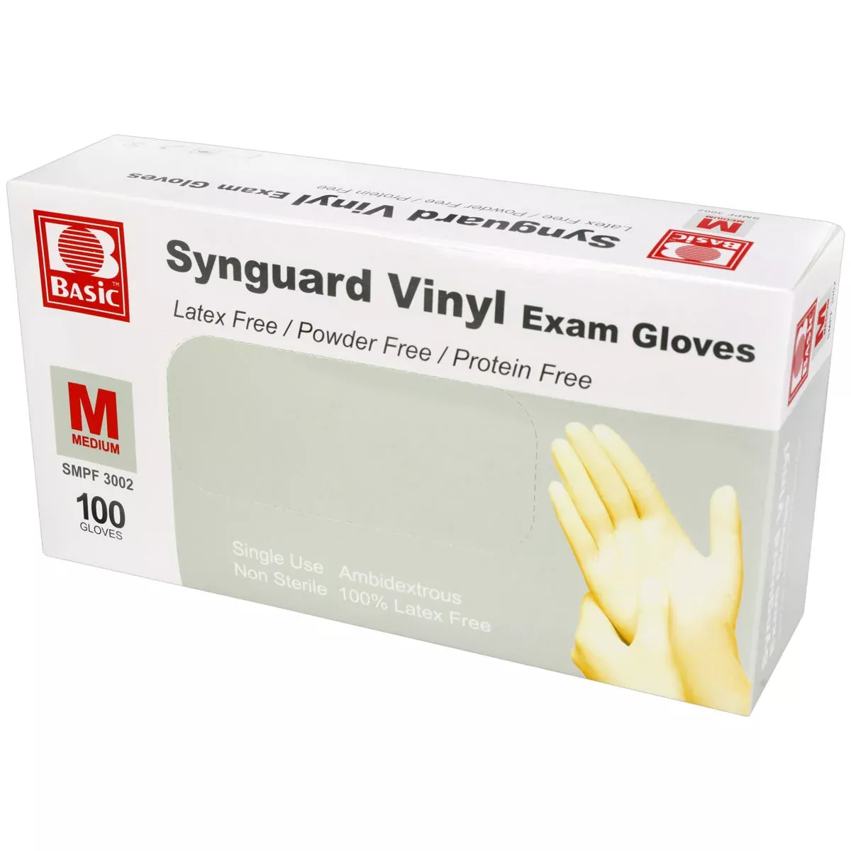 Powder Free Vinyl Exam Gloves – Medium, 100/Bx