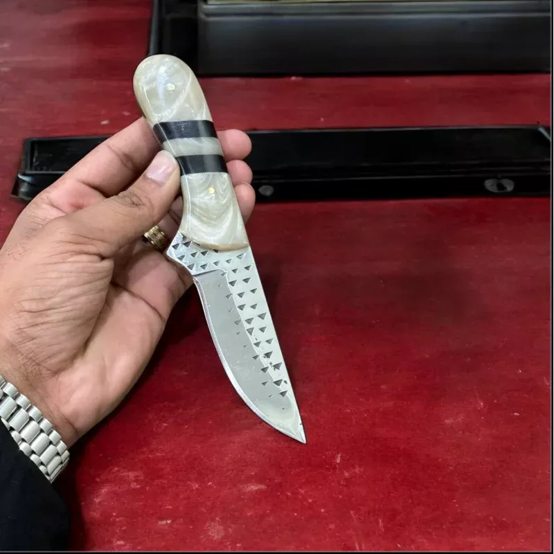 Premium Handcrafted Cowboy Knife8 Rasp Blade, Resin Handle