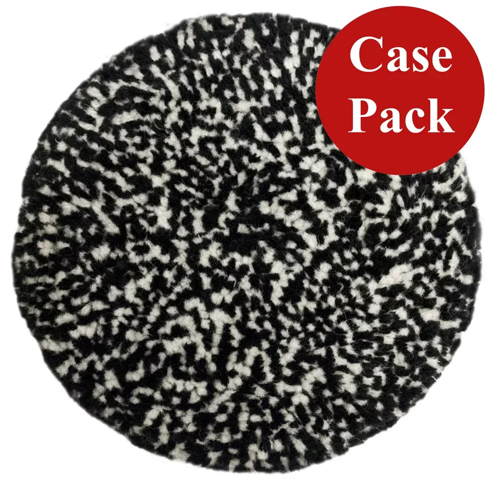 Presta Wool Compounding Pad – BlackWhite Heavy Cut – *Case of 12* [890146CASE]