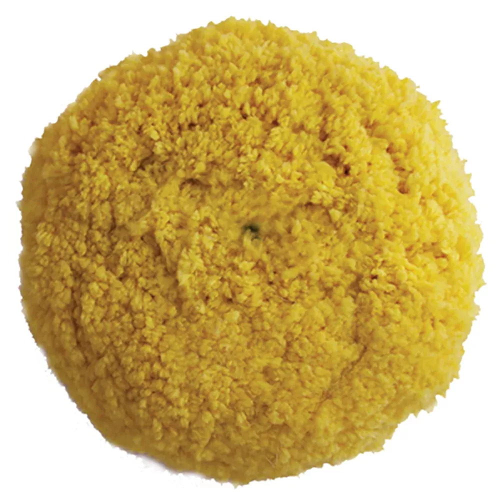 Presta Yellow Blended Wool Medium Cutting Pad – 9″ Screw-On Pad [810074]