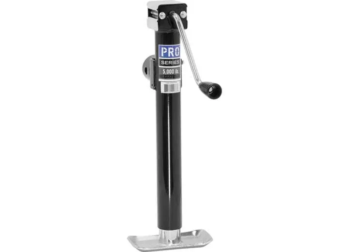 Pro Series Round Trailer Jack, Side Mount, 5,000 lbs. Lift Capacity, Sidewind, Weld-On, 15 Inch Travel• 1401440303