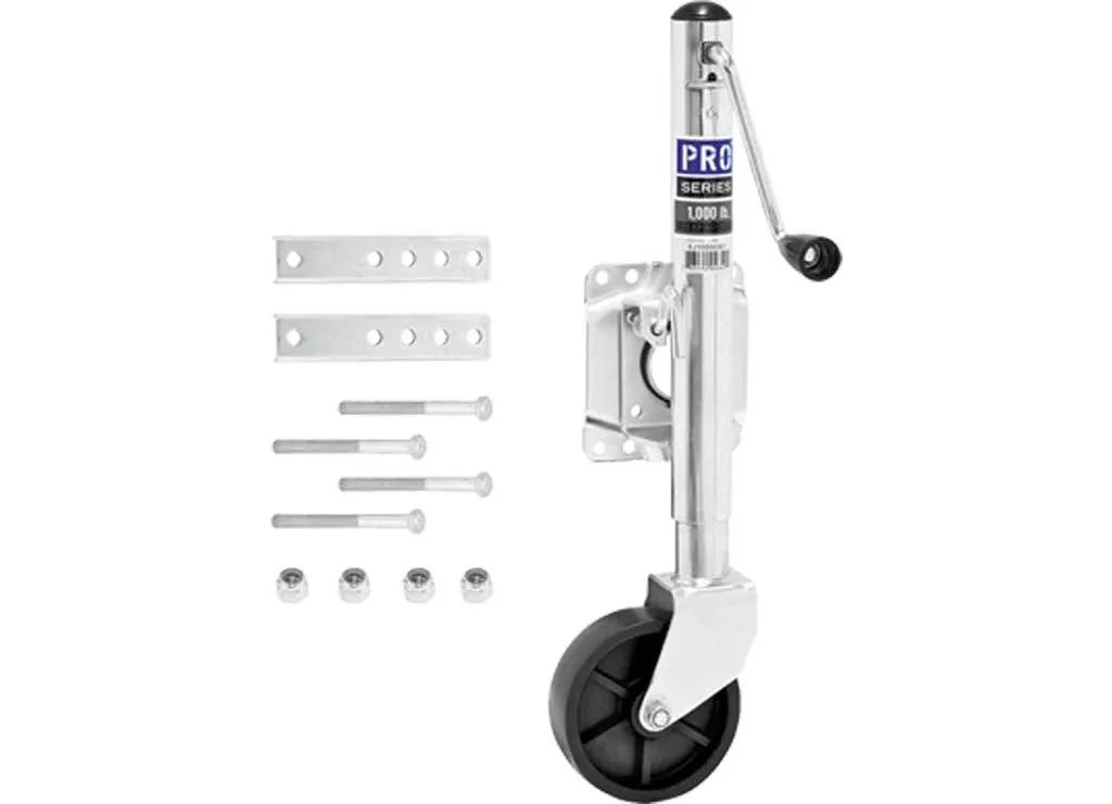 Pro Series Utility Trailer Jack, Side Mount, 1,000 lbs. Lift Capacity, Sidewind, Bolt-On, 10 Inch Travel• EJ10000301