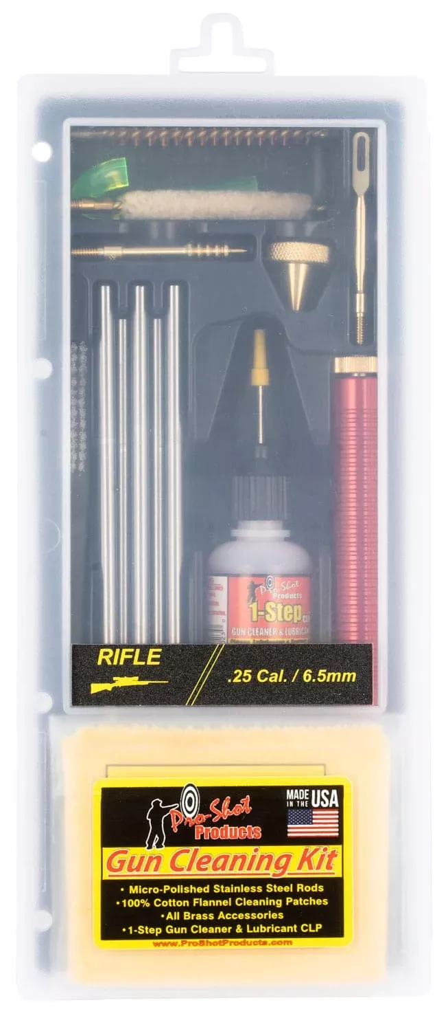 Pro-shot Classic Box Kit, Proshot R25/6.5kit 25cal RifleCln Kit