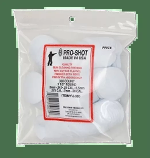 Pro-shot Cleaning Patches, Proshot 11/2-300 6mm-30c 1.5 Patch 300