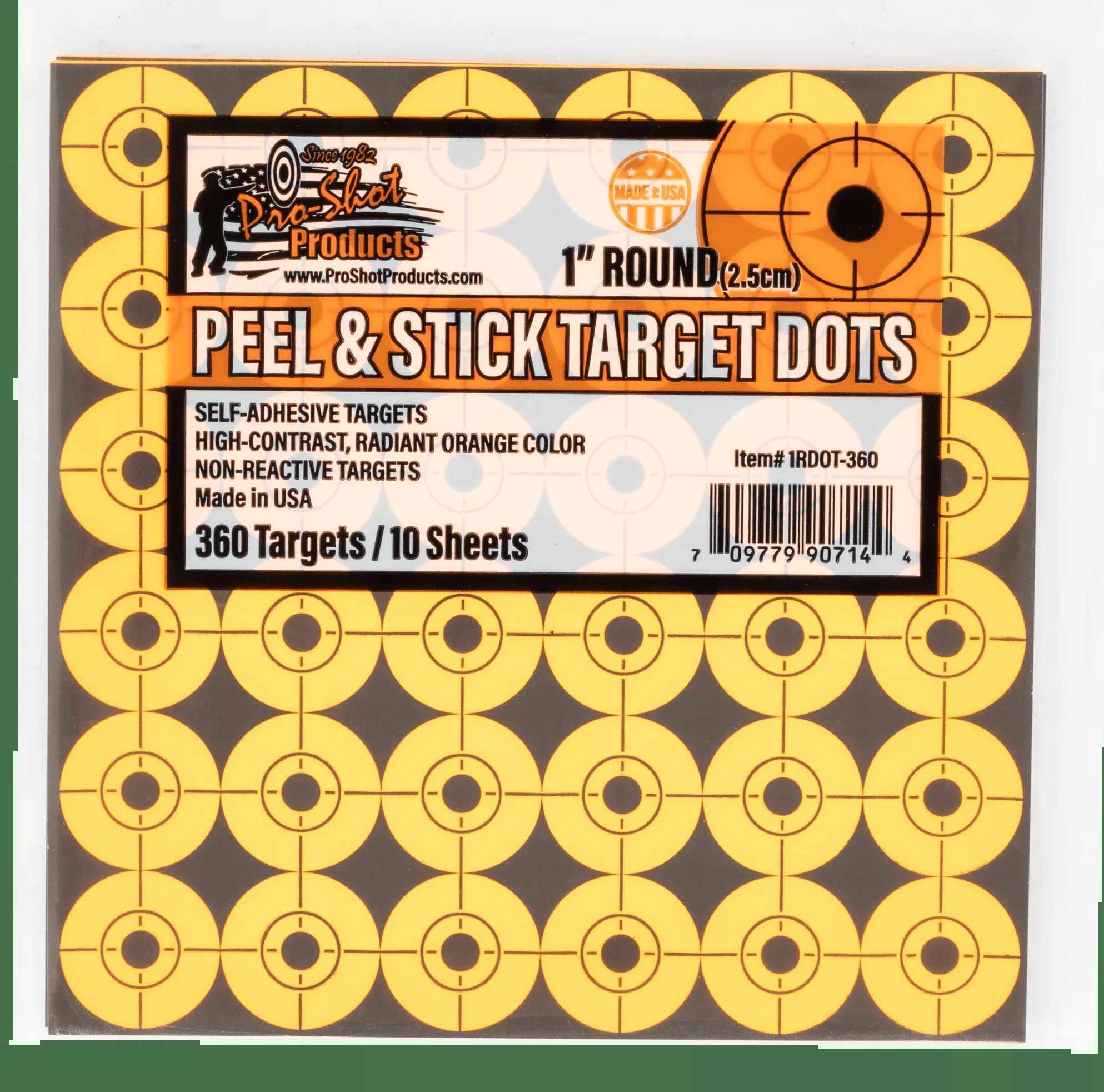 Pro-shot Peel & Stick, Proshot 1rdot-360 1" Org Peel Trg Dots
