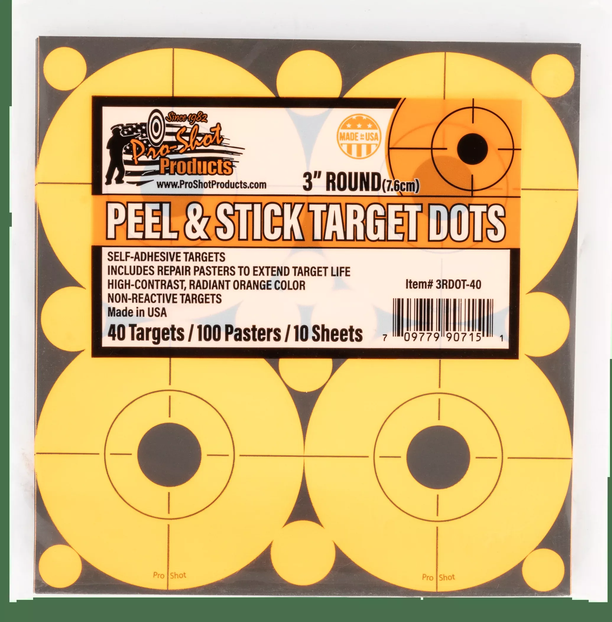 Pro-shot Peel & Stick, Proshot 3rdot-403" Org Peel Trg Dots