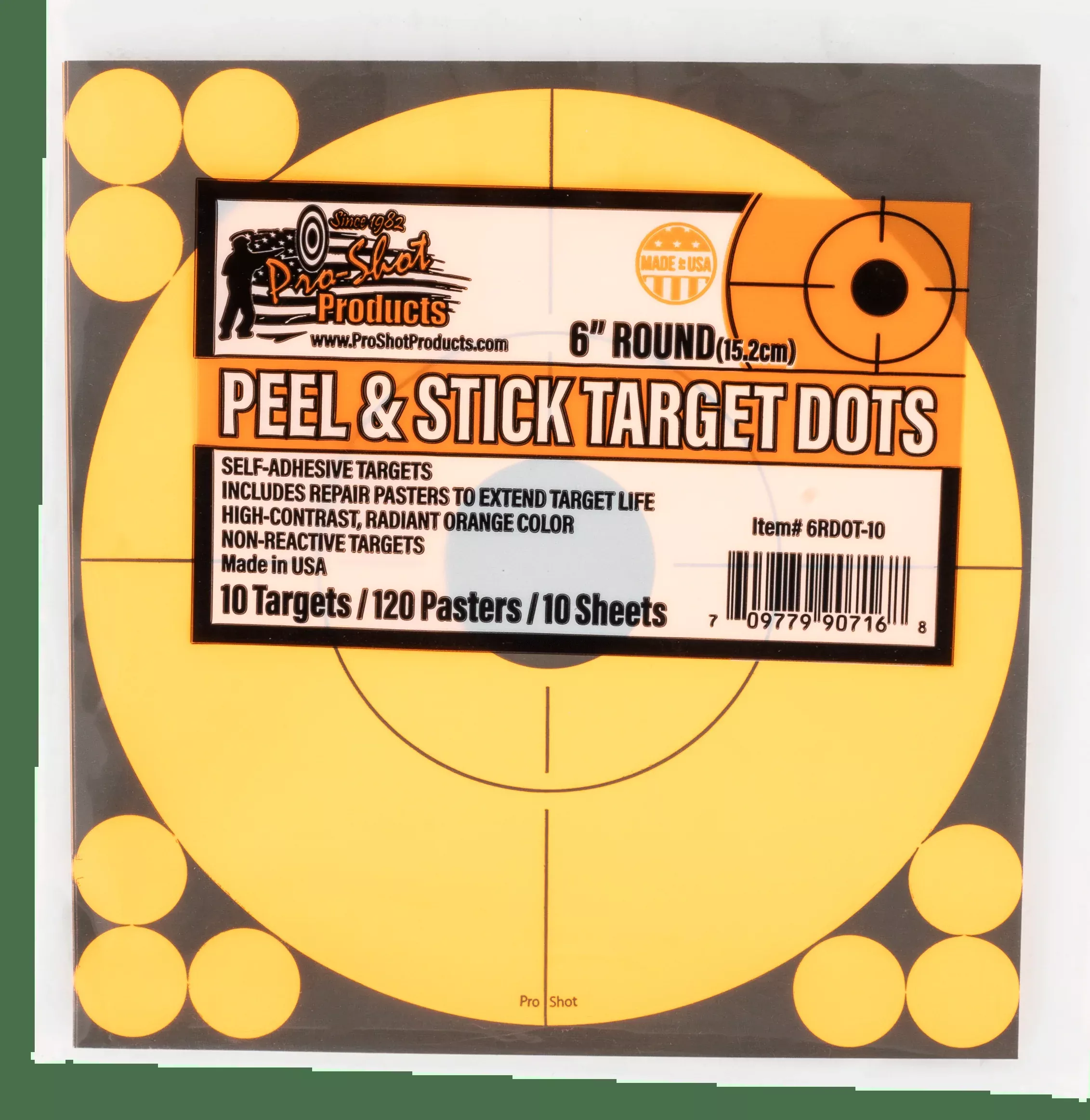 Pro-shot Peel & Stick, Proshot 6rdot-106″ Org Peel Trg Dots