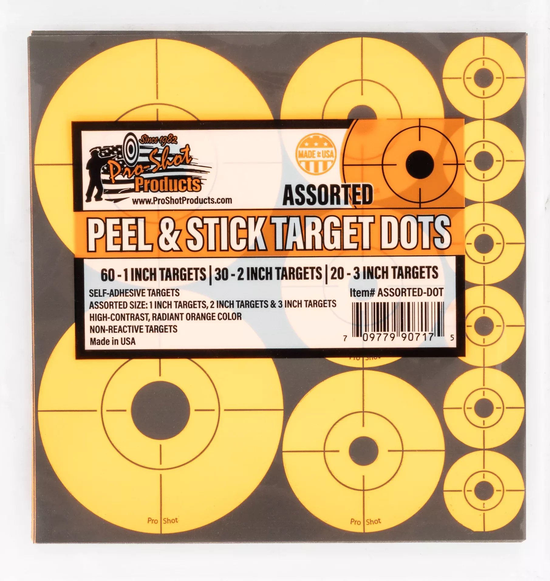 Pro-shot Peel & Stick, Proshot Assorted-dotAsst Ord Peel Trg Dots
